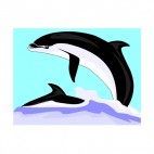 Dolphins playing , decals stickers