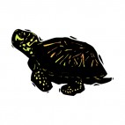 Black turtle with yellow spots, decals stickers