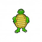 Green turtle with an attitude standing up , decals stickers