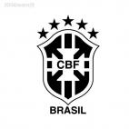 Brasil logo soccer football team, decals stickers