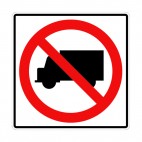 No truck allowed sign, decals stickers