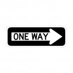 One way sign, decals stickers
