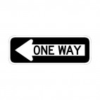 One way sign, decals stickers