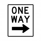 One way sign, decals stickers