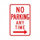 No parking any time sign , decals stickers