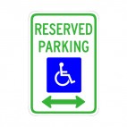 Reserved parking for handicap sign, decals stickers