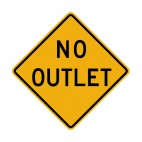 No outlet warning sign, decals stickers
