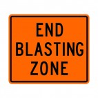 End blasting zone sign, decals stickers