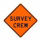 Survey crew sign, decals stickers