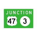Interstate 47 and road 3 junction, decals stickers