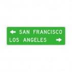 San Francisco turn left    Los Angeles turn right, decals stickers