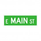 East MAIN street sign, decals stickers