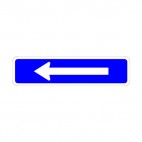 Turn left interstate sign, decals stickers