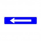 Turn left interstate sign, decals stickers