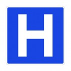 Hopital sign, decals stickers