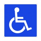 Handicap sign, decals stickers