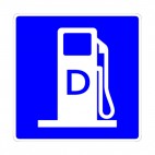 Diesel gas station sign, decals stickers