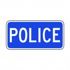 Police station sign, decals stickers