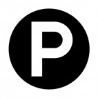 Parking sign, decals stickers