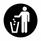 Litter disposal sign , decals stickers