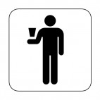 Men test room sign, decals stickers