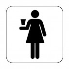 Women test room sign, decals stickers