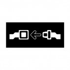 Fasten seat belt sign, decals stickers