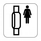 Woman hygiene sign, decals stickers