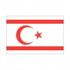 North Cyprus flag, decals stickers
