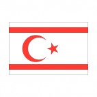 North Cyprus flag, decals stickers