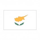 Cyprus flag, decals stickers