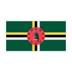 Dominica flag, decals stickers