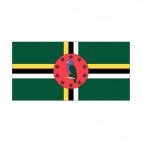 Dominica flag, decals stickers
