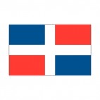 Dominican Republic flag, decals stickers
