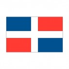 Dominican Republic flag, decals stickers