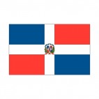 Dominican Republic flag, decals stickers