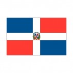 Dominican Republic flag, decals stickers