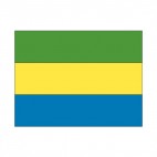 Gabon flag, decals stickers