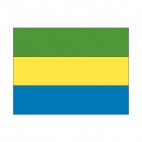 Gabon flag, decals stickers