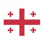 Georgia flag, decals stickers