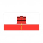 Gibraltar flag, decals stickers