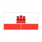 Gibraltar flag, decals stickers