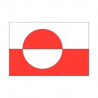Greenland flag, decals stickers