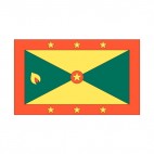 Grenada flag, decals stickers