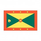 Grenada flag, decals stickers