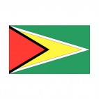 Guyana flag, decals stickers