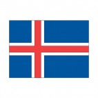 Iceland flag, decals stickers