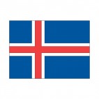 Iceland flag, decals stickers