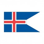 Iceland flag, decals stickers