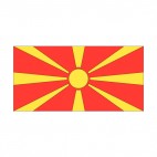 Macedonia flag, decals stickers